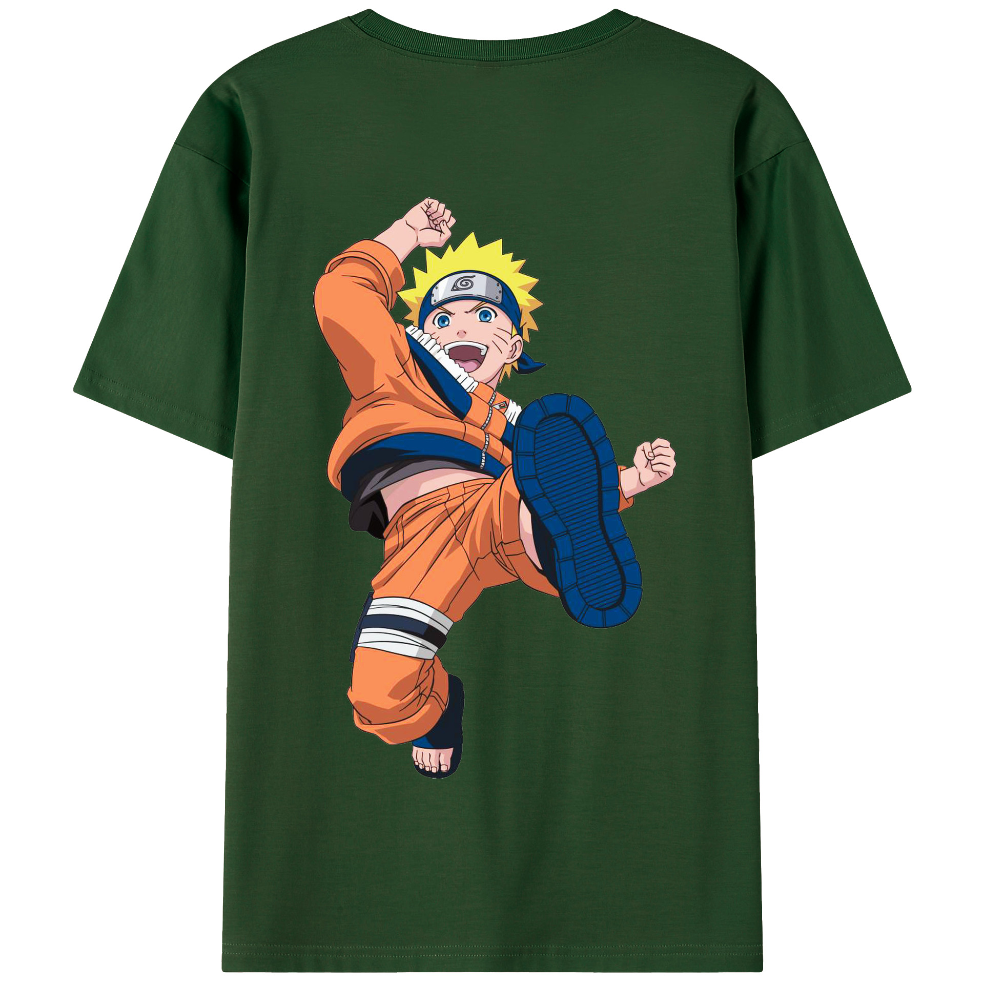 （画像用） NARUTO -ナルト- うずまき ナルト Uzumaki Naruto 綿100％半袖Tシャツ（背面プリント）